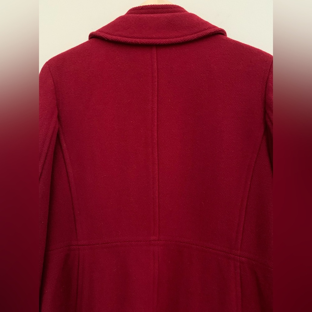 Talbots red wool blend tailored coat . Size 12 - Picture 12 of 16